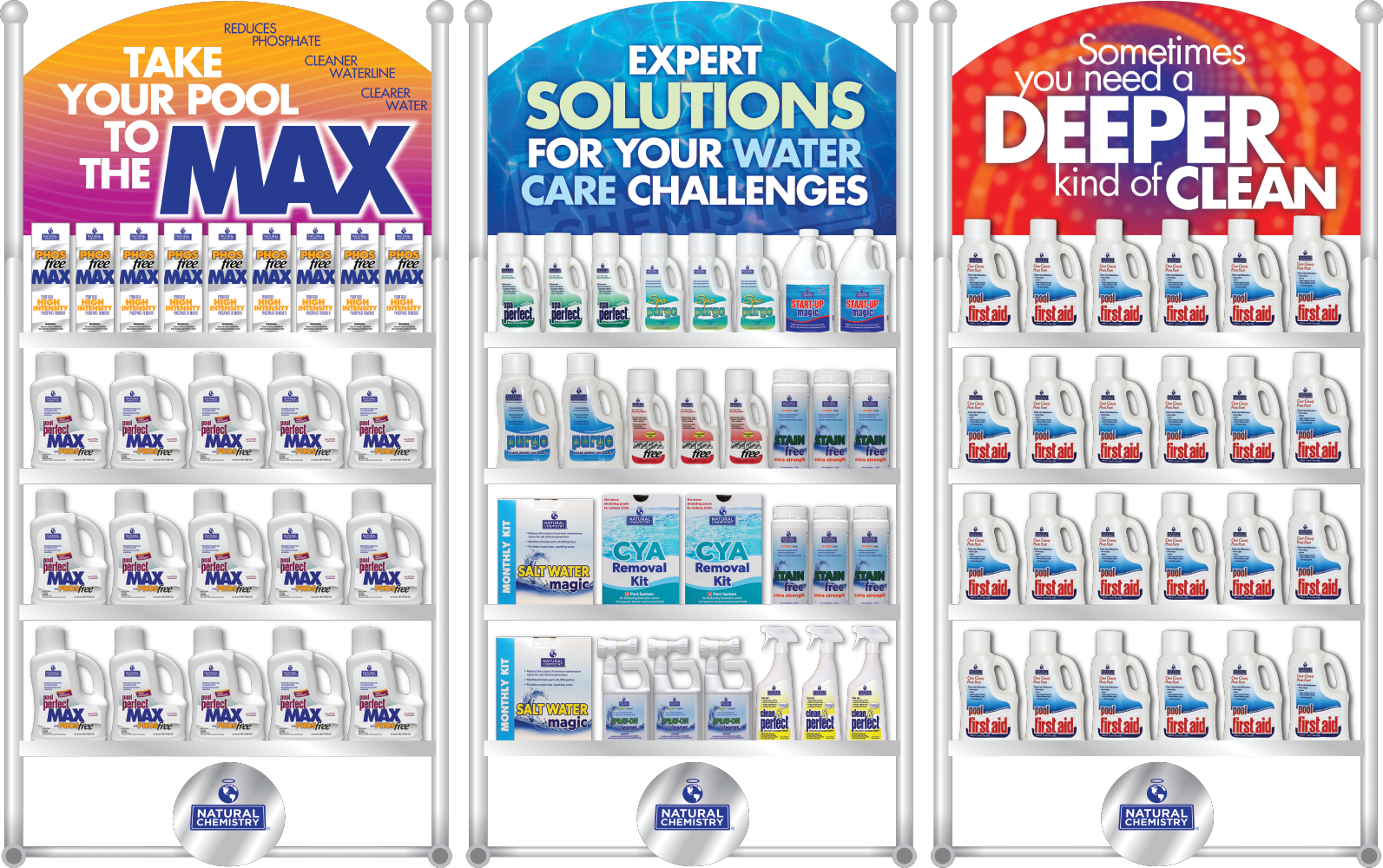 Natural Chemistry Launches New Product Display Program 1 BioLab NCBrands displays no people nc3d 3 displays