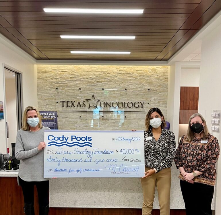 Cody Pools raises $40,000 for Texas Oncology Foundation